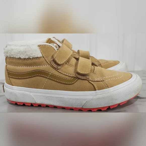 Vans Junior tan SK8-Mid Reissue V MTE-1 Shoes sneakers kid's size 2.5