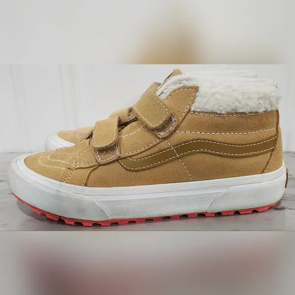 Vans Junior tan SK8-Mid Reissue V MTE-1 Shoes sneakers kid's size 2.5