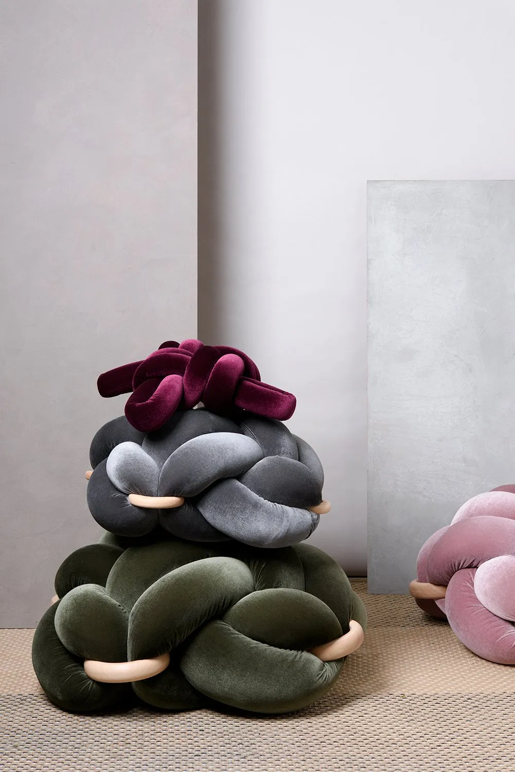 Velvet Knot Floor Cushion