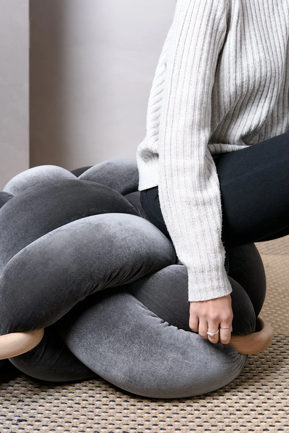 Velvet Knot Floor Cushion