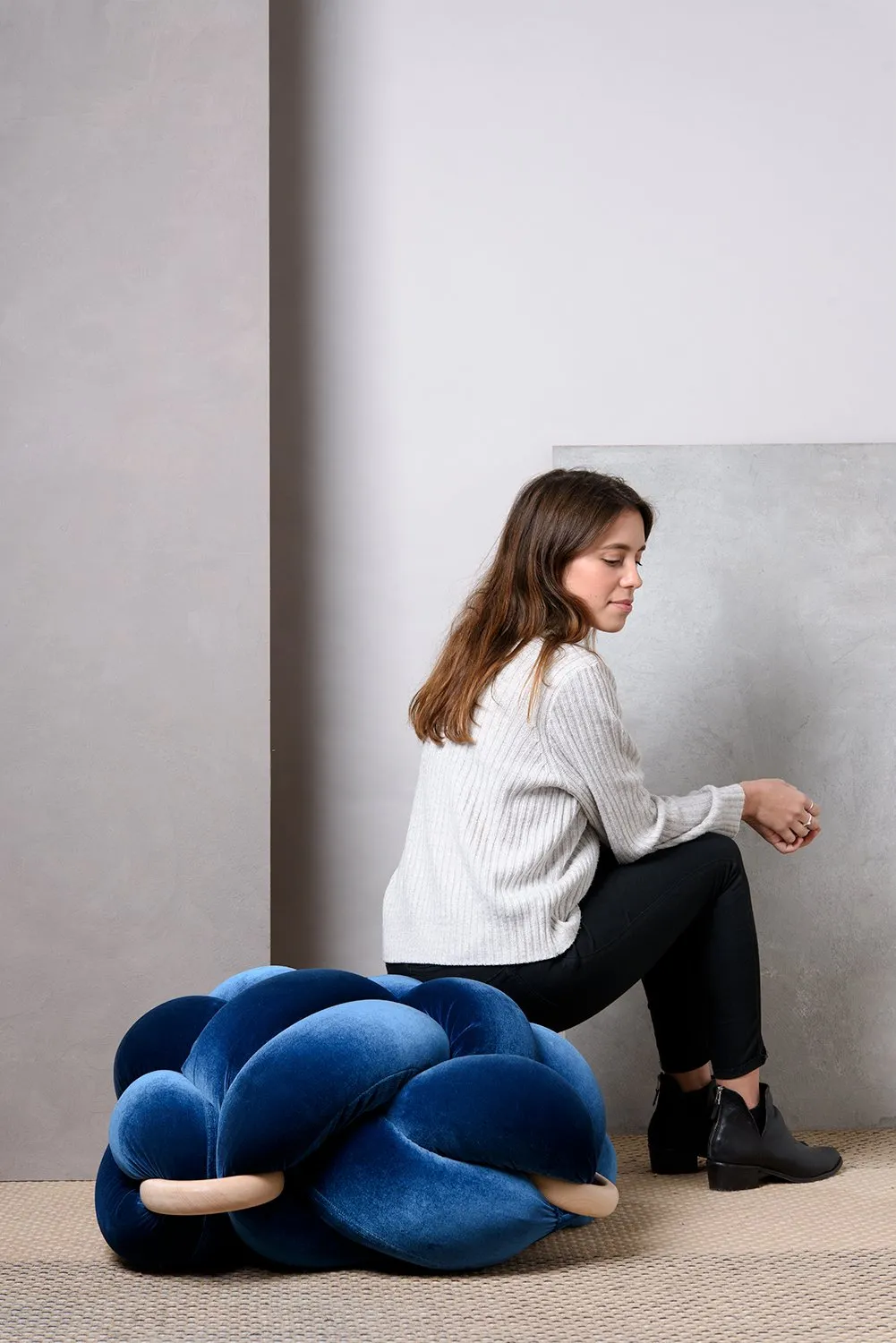 Velvet Knot Floor Cushion