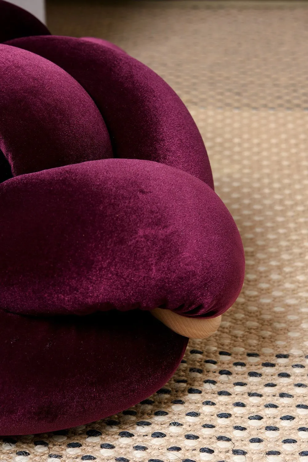 Velvet Knot Floor Cushion