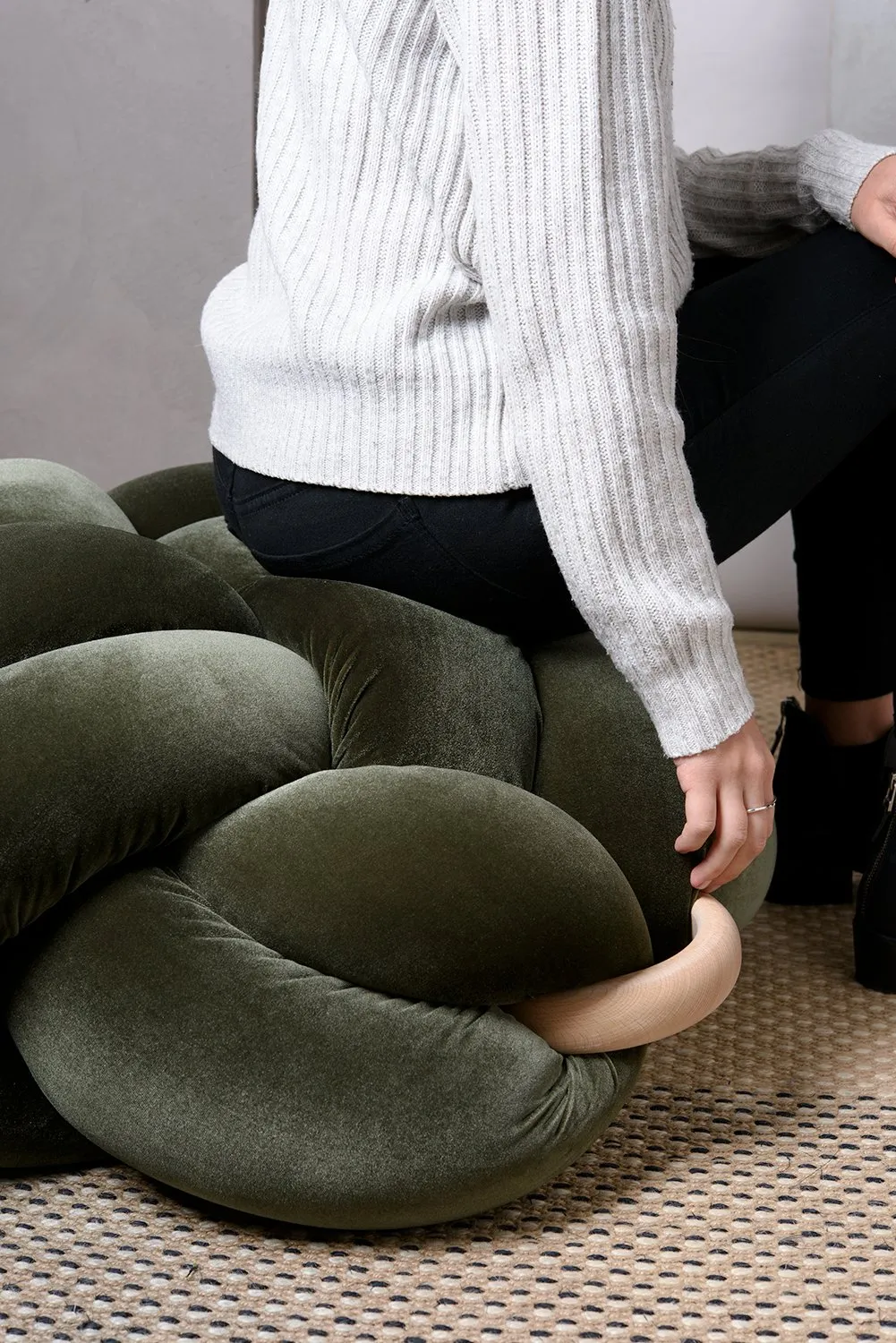 Velvet Knot Floor Cushion