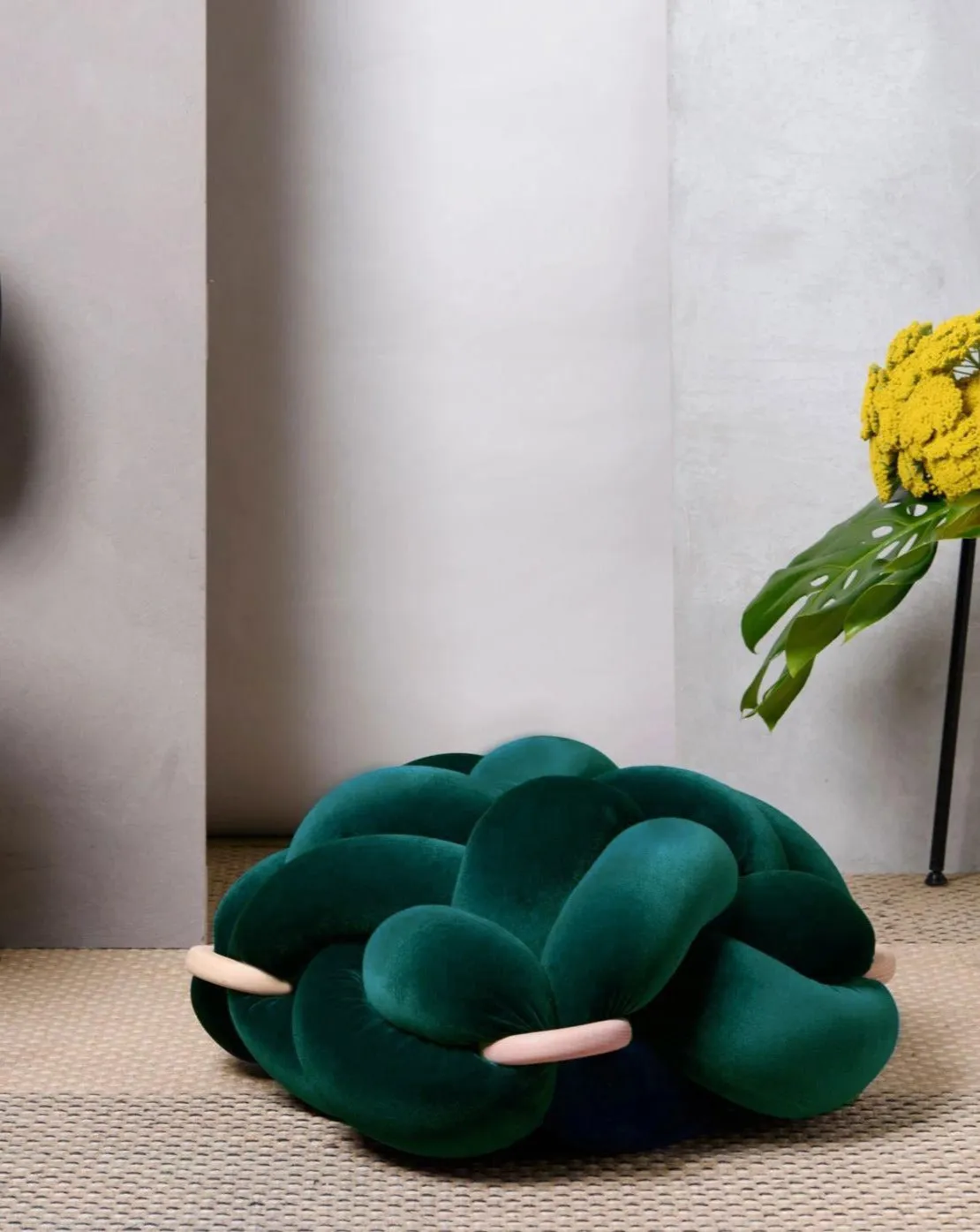 Velvet Knot Floor Cushion