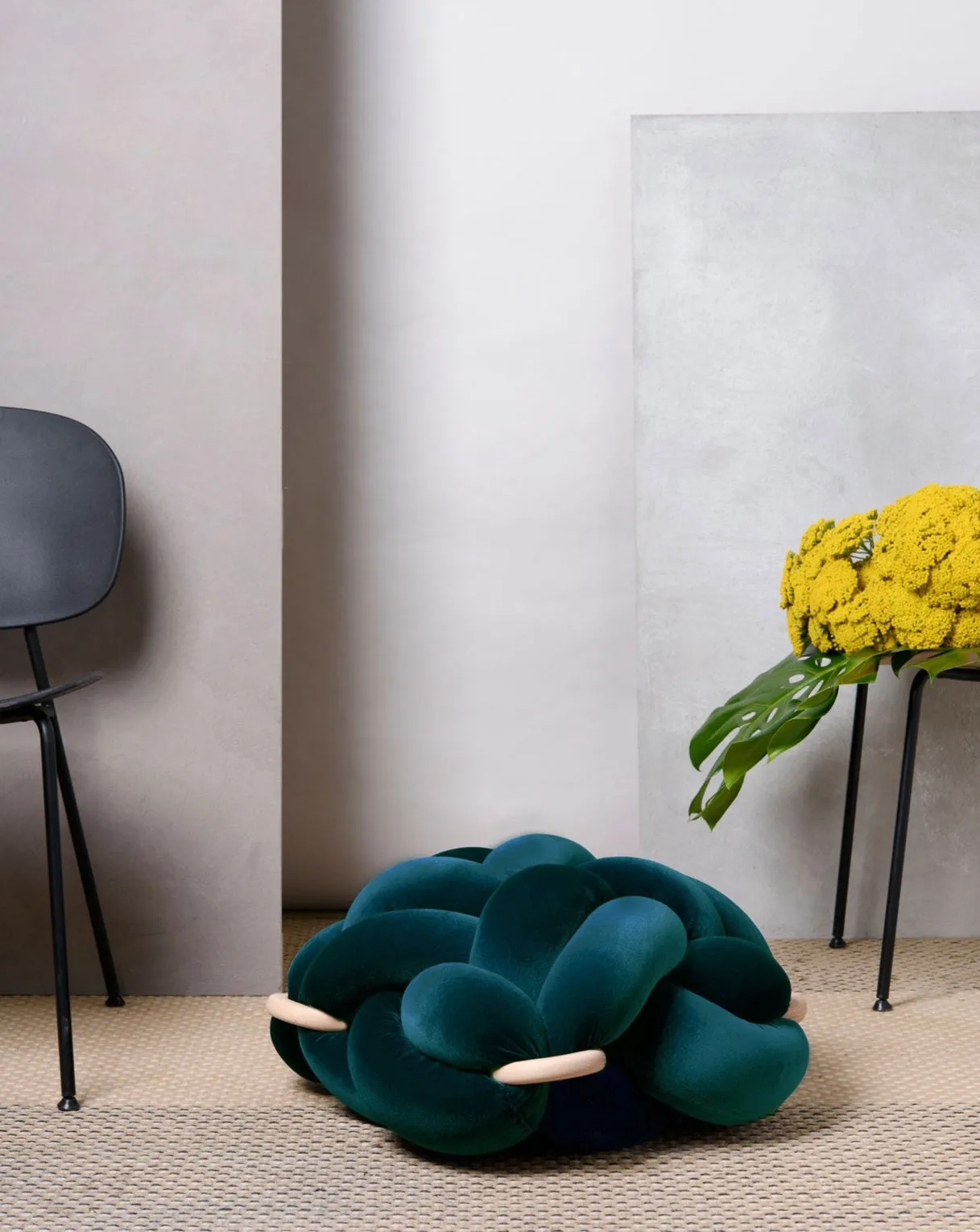 Velvet Knot Floor Cushion