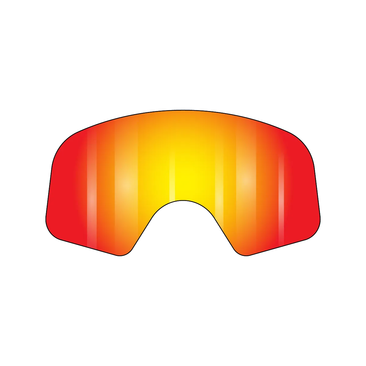 VonZipper Beefy Spare Lexan Lens - Clear Chrome Orange