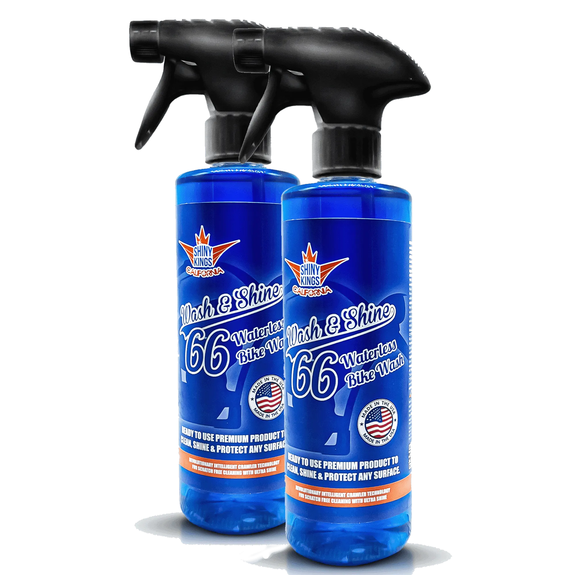 Wash&Shine 66 Waterless Motorcycle Cleaner – 2x16 fl. oz (No Towels)