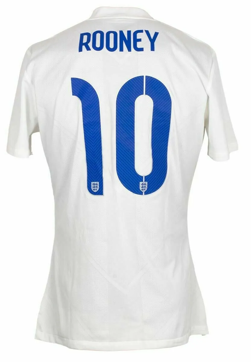 Wayne Rooney Game Used 2014 International Shirt and Ticket Authentic Team LOA