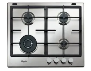 Whirlpool 600mm Stainless Steel Gas Hob GMA6422/IX