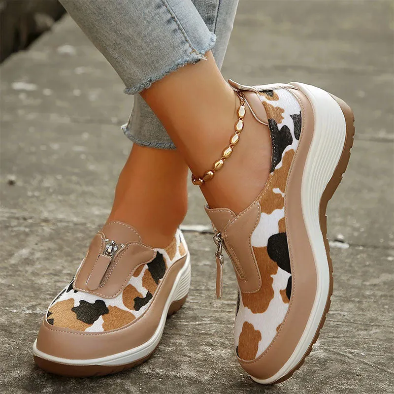 Women's Cow Print Shoes