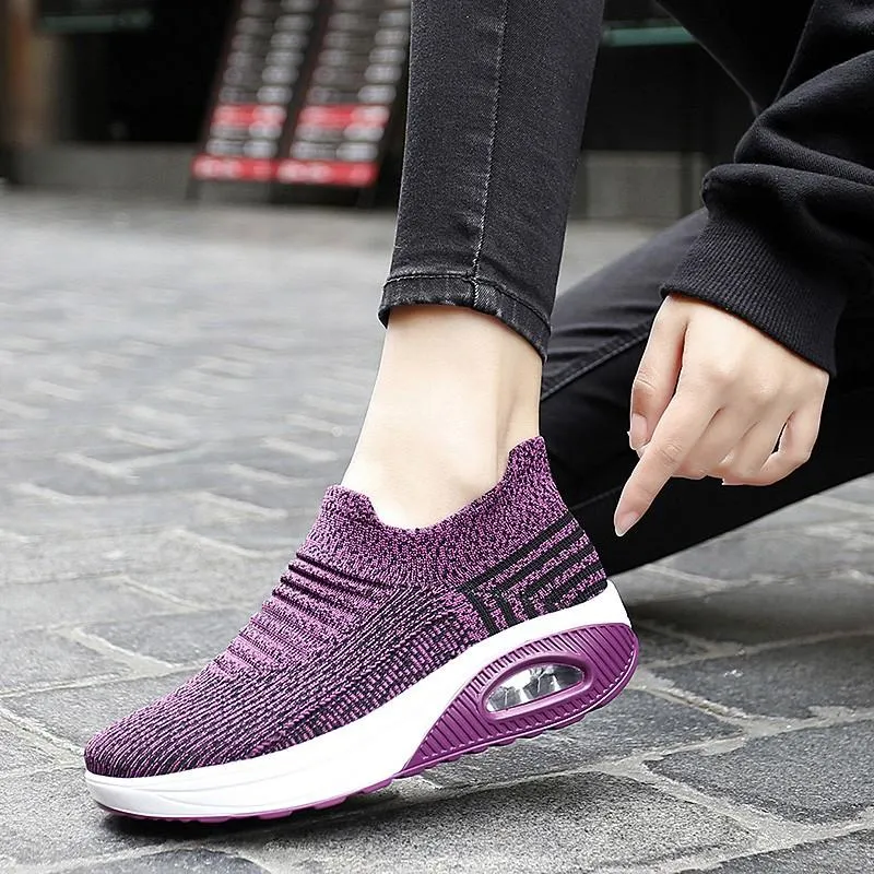 Women's Elastic Stretchable Breathable Walking Shoes