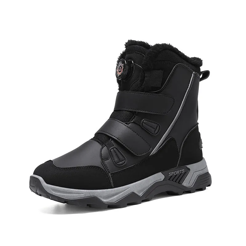 Women's Faux Fur Lined Snow Boots with Velcro Straps