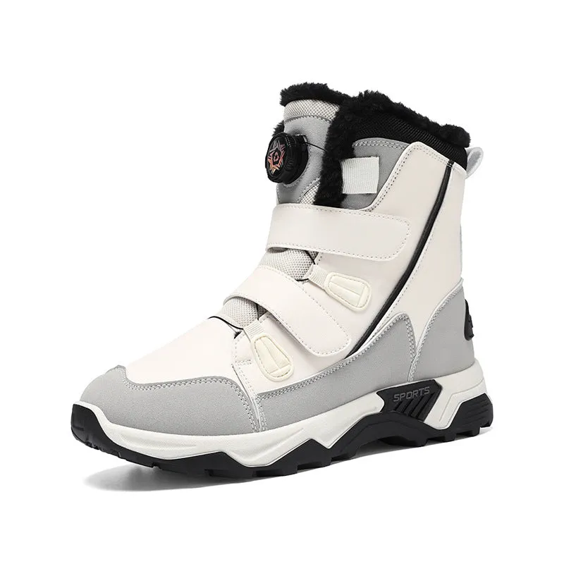 Women's Faux Fur Lined Snow Boots with Velcro Straps
