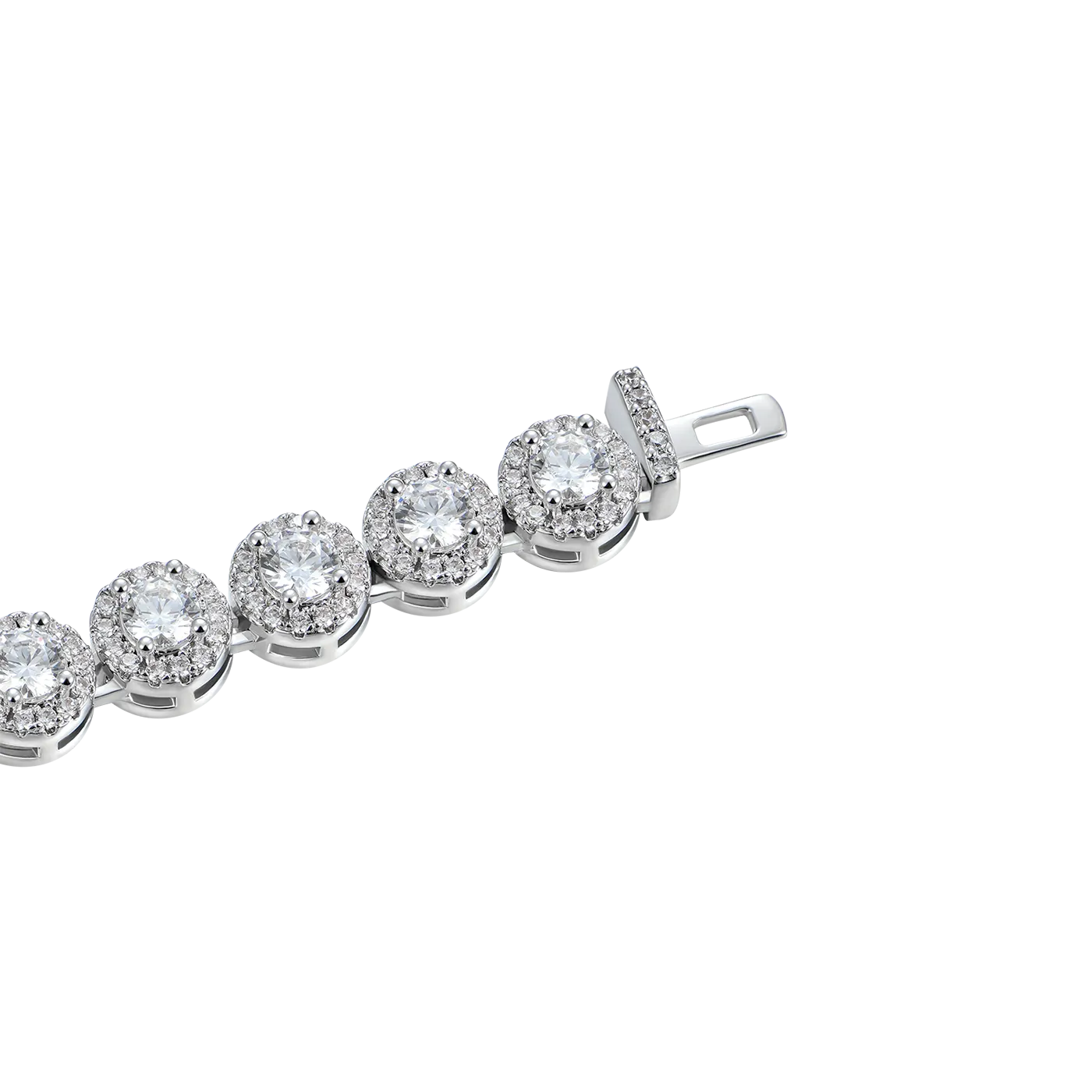 Women's Round Cut Clustered Tennis Bracelet - 7mm