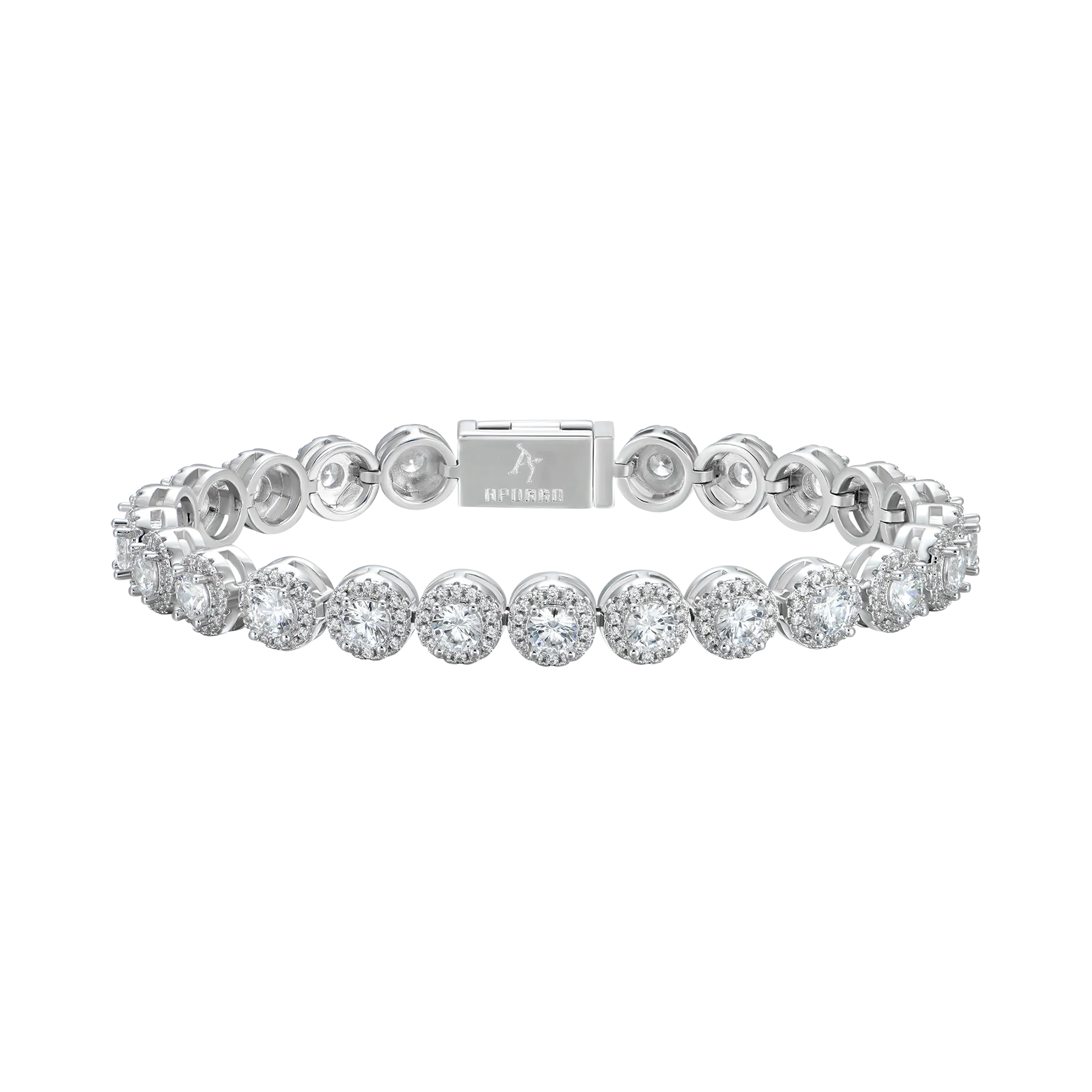 Women's Round Cut Clustered Tennis Bracelet - 7mm