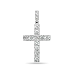 Women's Solid Tennis Cross Pendant - Large