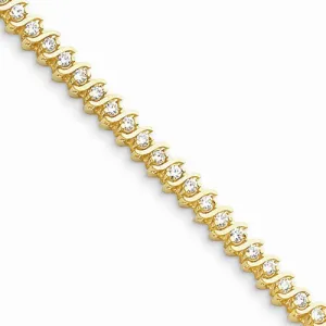 Yellow Gold Tennis Bracelet